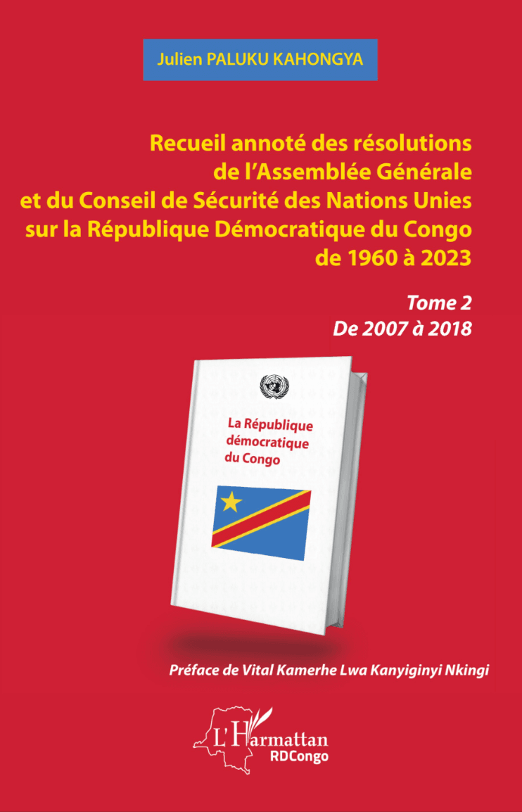 Couverture du livre Recueil annoté des résolutions des Nations Unies sur la RDC - Tome 2